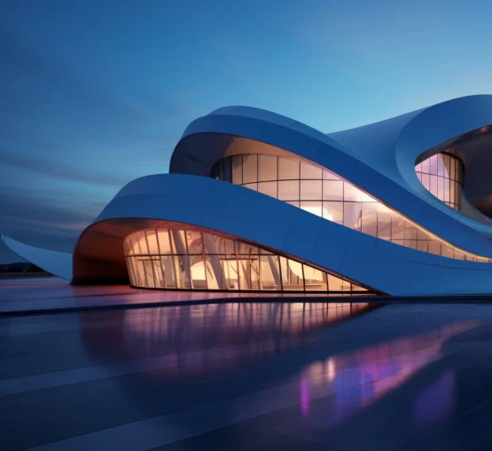 futuristic-technology-reflects-modern-architecture 1